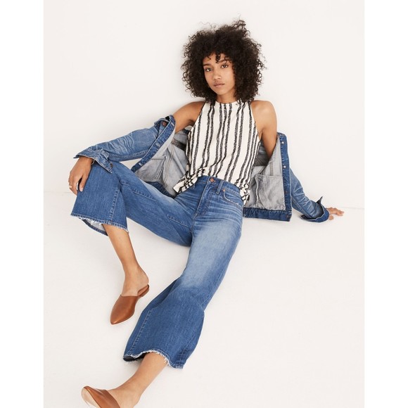 Madewell Wide-Leg Crop Jeans in Finney Wash - Picture 3 of 15